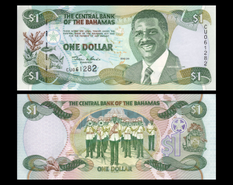 Bahamas, p-69, 1 dollar, 2001