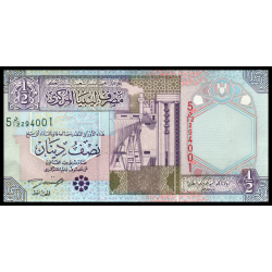 Libye, P-63, ½ dinar, 2002 - Billet de banque en vente sur Monnaies du Monde SHOP