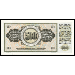 Yougoslavie, P-084b, 500 dinara, 1970 - Billet de banque en vente sur Monnaies du Monde SHOP