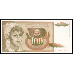 Yougoslavie, P-105, 100 dinara, 1990 - Billet de banque en vente sur Monnaies du Monde SHOP