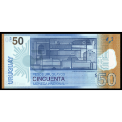 Uruguay, P-100, 50 pesos, 2017, polymère - Billet de banque en vente sur Monnaies du Monde SHOP