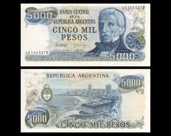 Argentina, P-305b2, 5000 pesos, 1977-83