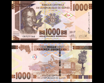 Guinée, P-48b, 1000 francs, 2017