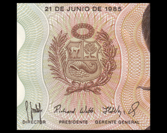 Pérou, P-117c, 5000 soles de oro, 1985