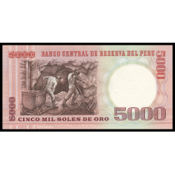 Pérou, P-117c, 5000 soles de oro, 1985 - Billet de banque en vente sur Monnaies du Monde SHOP