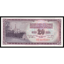 Yougoslavie, P-085b, 20 dinara, 1974 - Billet de banque en vente sur Monnaies du Monde SHOP