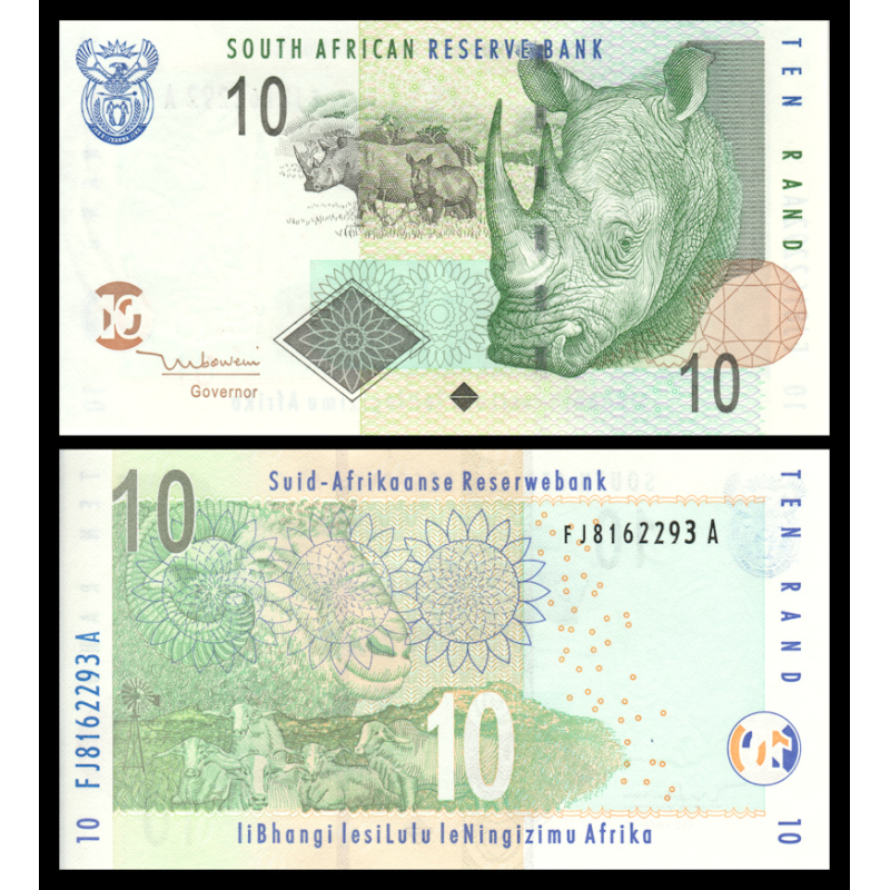 Afrique-du-Sud, P-128a, 10 rand, 2005 - Billet de banque en vente sur Monnaies du Monde SHOP