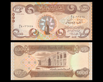 Irak, P-104, 1000 dinars, 2018