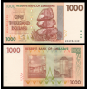 Zimbabwe, P-071, 1000 dollars, 2007, Presque Neuf / A-UNC - Billet de banque en vente sur Monnaies du Monde SHOP
