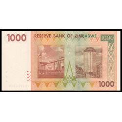 Zimbabwe, P-071, 1000 dollars, 2007, Presque Neuf / A-UNC - Billet de banque en vente sur Monnaies du Monde SHOP
