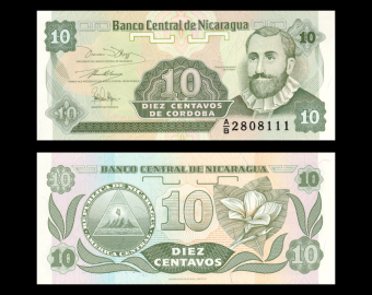 Nicaragua, P-169a, 10 centavos, 1991