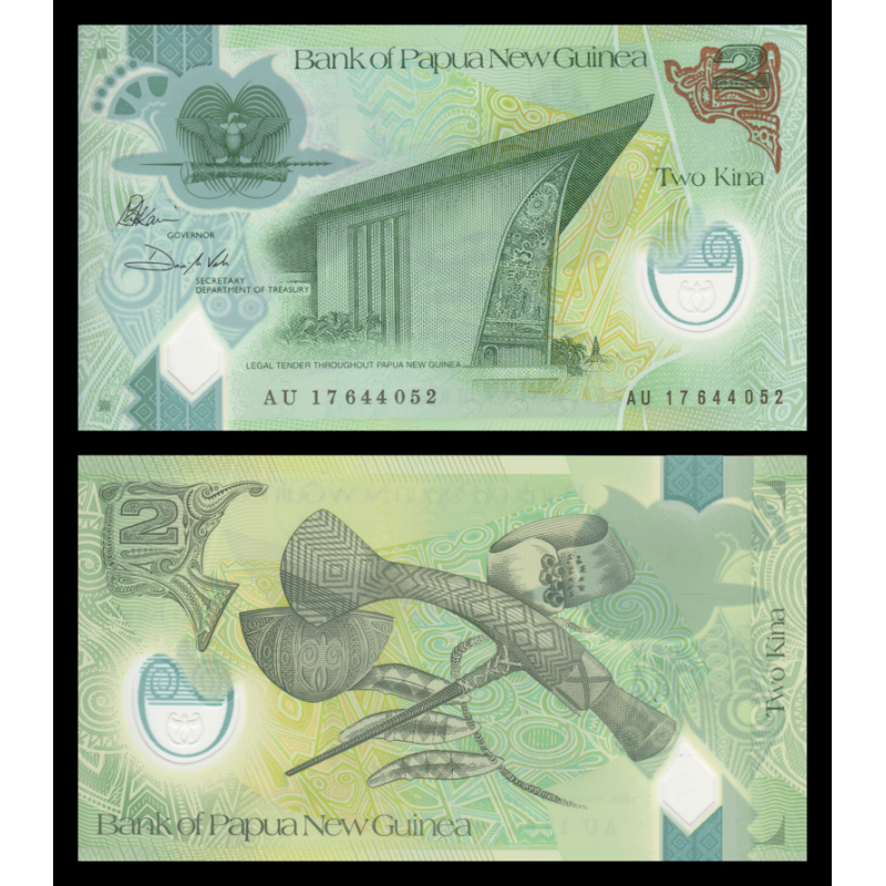 Papouasie Nouvelle Guinée, P-50a, 2 kina, 2017, polymère - Billet de banque en vente sur Monnaies du Monde SHOP