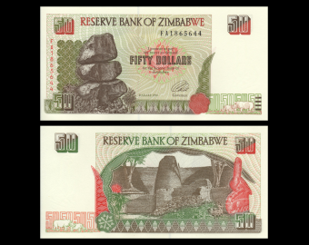 Zimbabwe, P-08, 50 dollars, 1994