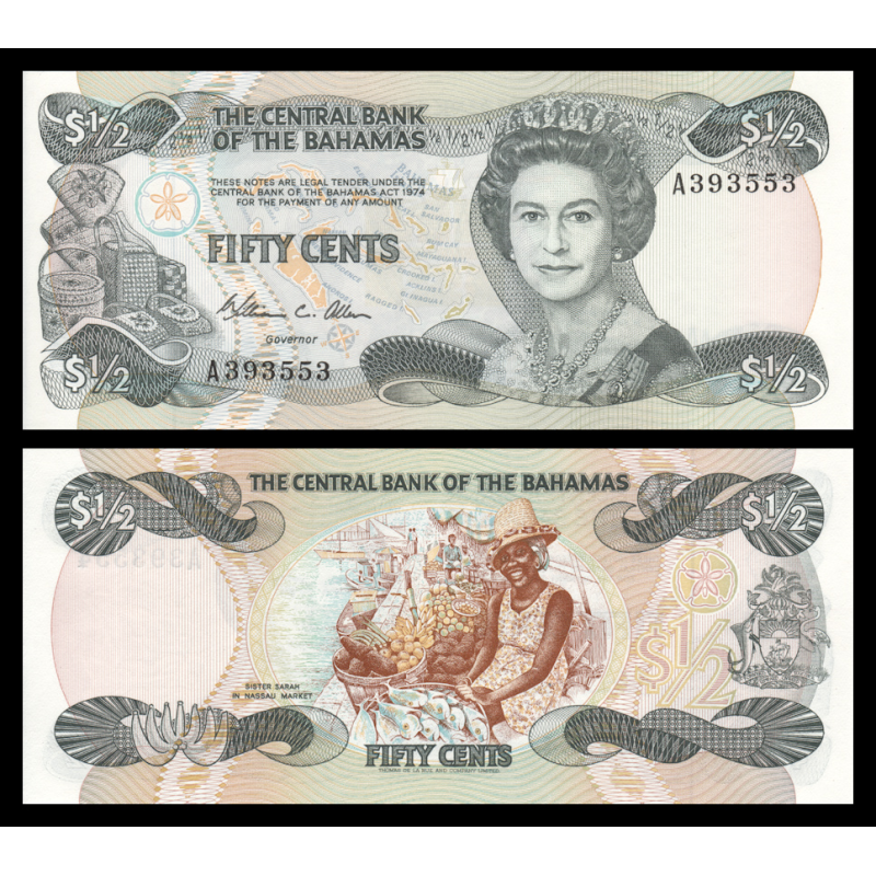 Bahamas, P-42, 50 cents, 1984 - Billet de banque en vente sur Monnaies du Monde SHOP