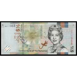 Bahamas, p-wA77, ½ dollar, 2019 - Billet de banque en vente sur Monnaies du Monde SHOP