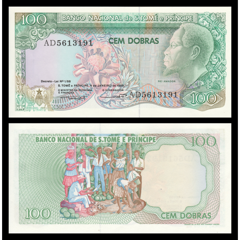 Sao Thomas&Principe, P-60, 100 dobras, 1989 - Billet de banque en vente sur Monnaies du Monde SHOP