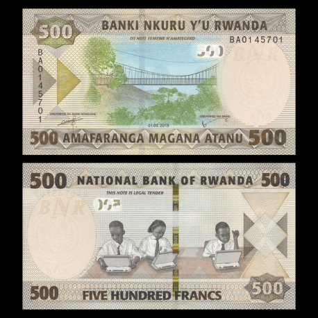 Rwanda, P-42, 500 francs, 2019