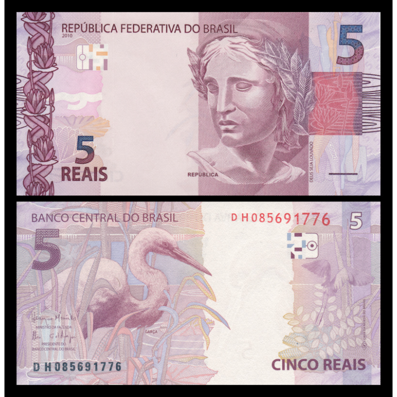 Brésil, P-253d, 5 reals, 2010 - Billet de banque en vente sur Monnaies du Monde SHOP