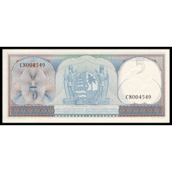 Suriname, P-120b, 5 gulden, 1963 - Billet de banque en vente sur Monnaies du Monde SHOP