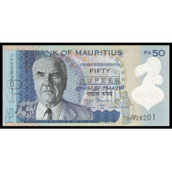 Maurice (ile), P-65, 50 roupies, 2013, polymère - Billet de banque en vente sur Monnaies du Monde SHOP
