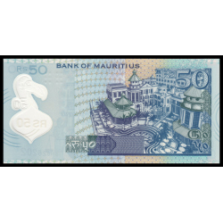 Maurice (ile), P-65, 50 roupies, 2013, polymère - Billet de banque en vente sur Monnaies du Monde SHOP