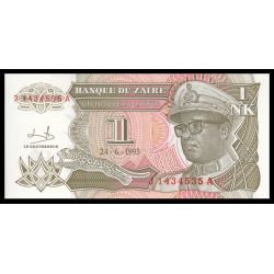Zaire, P-47, 1 nouveau likuta, 1993 - Billet de banque en vente sur Monnaies du Monde SHOP