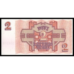 Lettonie, P-36, 2 Latvijas Rubli, 1992 - Billet de banque en vente sur Monnaies du Monde SHOP