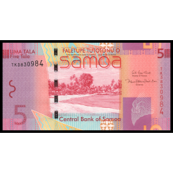 Samoa, P-38c, 5 tala, 2017 - Billet de banque en vente sur Monnaies du Monde SHOP