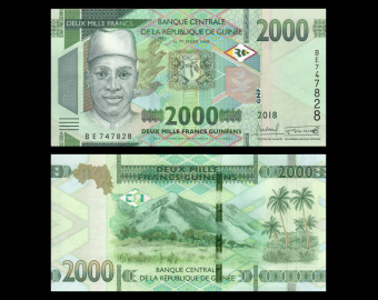 Guinée, P-new, 2000 francs, 2018