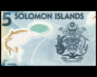 Solomon Islands, P-38, 5 dollars, 2019, polymer