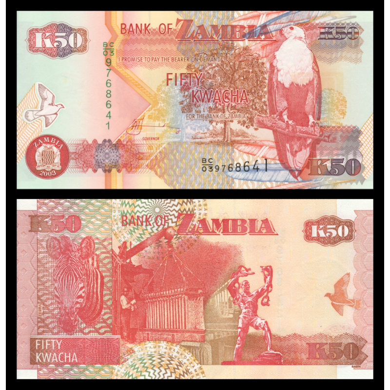 Zambie, P-37d2, 50 kwacha, 2003 - Billet de banque en vente sur Monnaies du Monde SHOP