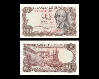 Espagne, P-152a, 100 pesetas, 1970, NEUF/UNC