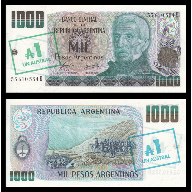 Argentine, P-320, 1 austral, 1985 - Billet de banque en vente sur Monnaies du Monde SHOP