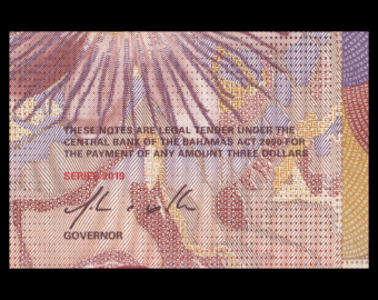 Bahamas, p-New, 3 dollars, 2019