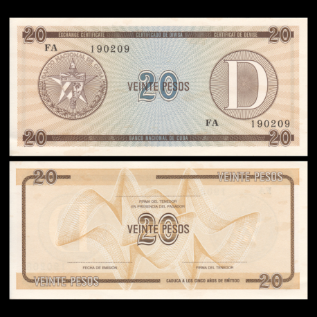 C, P-FX36, 20 pesos, 1991