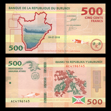 Burundi, p-50b, 500 francs, 2018