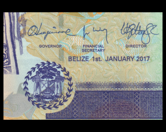 Belize, P-66f, 2 dollars, 2017