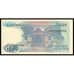 Indonésie, P-124, 1 000 rupiah, 1987 - Billet de banque en vente sur Monnaies du Monde SHOP