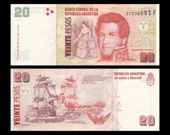Argentine, P-355c, 20 pesos, 2003