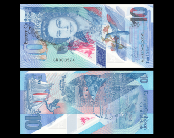 Caraïbes, P-56a, 10 dollars, 2019