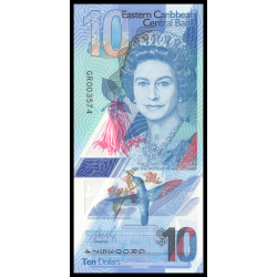Caraïbes, P-57a, 10 dollars, 2019, polymère - Billet de banque en vente sur Monnaies du Monde SHOP