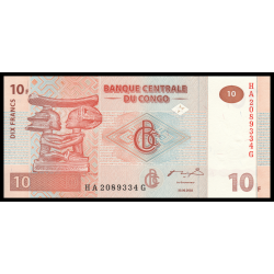 Congo, P-093, 10 francs, 2003 - Billet de banque en vente sur Monnaies du Monde SHOP