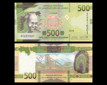 Guinée, P-w52a, 500 francs, 2018
