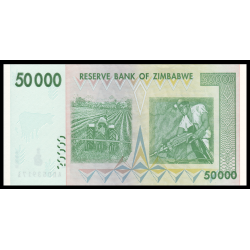 Zimbabwe, P-074a, 50 000 dollars, 2008, PresqueNeuf / a-UNC - Billet de banque en vente sur Monnaies du Monde SHOP