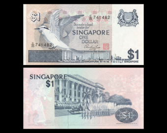 Singapour, P-09b, 1 dollar, 1976