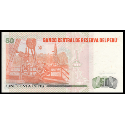 Pérou, P-131b, 50 intis, 1987 - Billet de banque en vente sur Monnaies du Monde SHOP