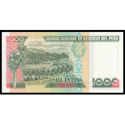 Pérou, P-136c, 1000 intis, 1988 - Billet de banque en vente sur Monnaies du Monde SHOP