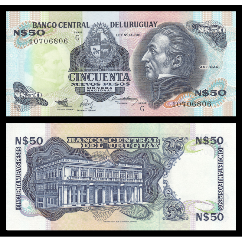 Uruguay, P-061Ab, 50 peso, 1989 - Billet de banque en vente sur Monnaies du Monde SHOP