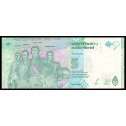 Argentine, P-359, 5 pesos, 2015 - Billet de banque en vente sur Monnaies du Monde SHOP
