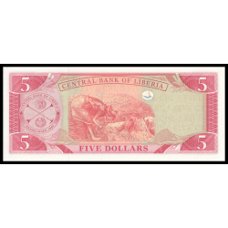 Liberia, P-26a, 5 dollars, 2003 - Billet de banque en vente sur Monnaies du Monde SHOP
